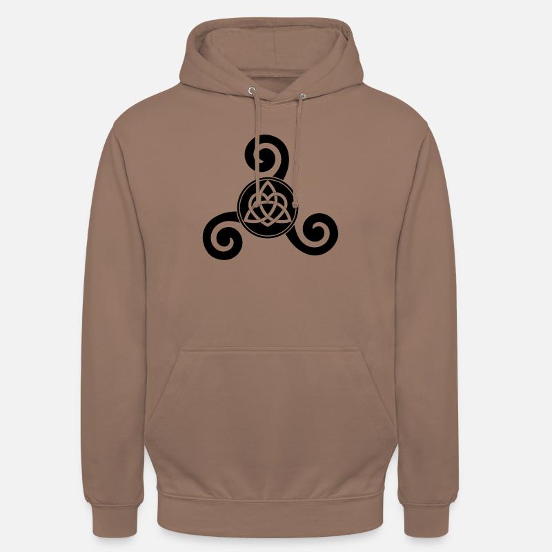 polytriskel 1b - Sweat-shirt à capuche unisexe - moka