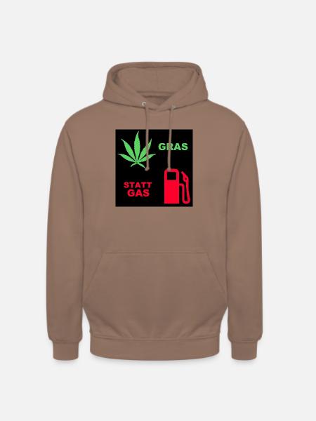 gras statt gas - Unisex Hoodie - Mokka