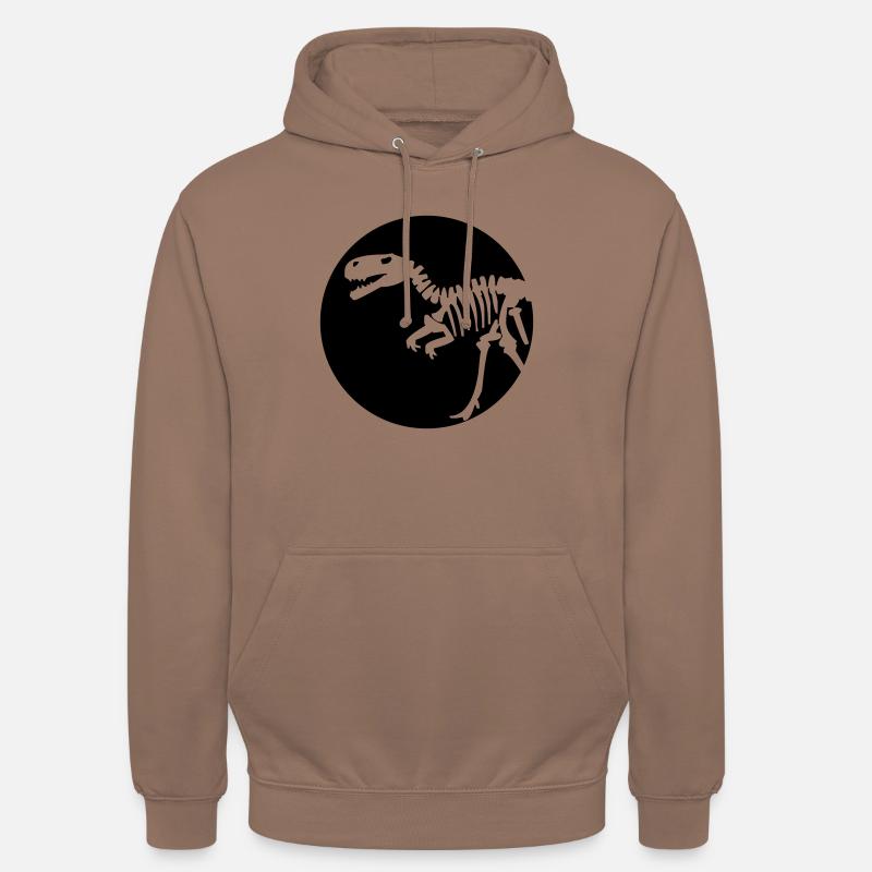 crâne de t rex - Sweat-shirt à capuche unisexe - moka