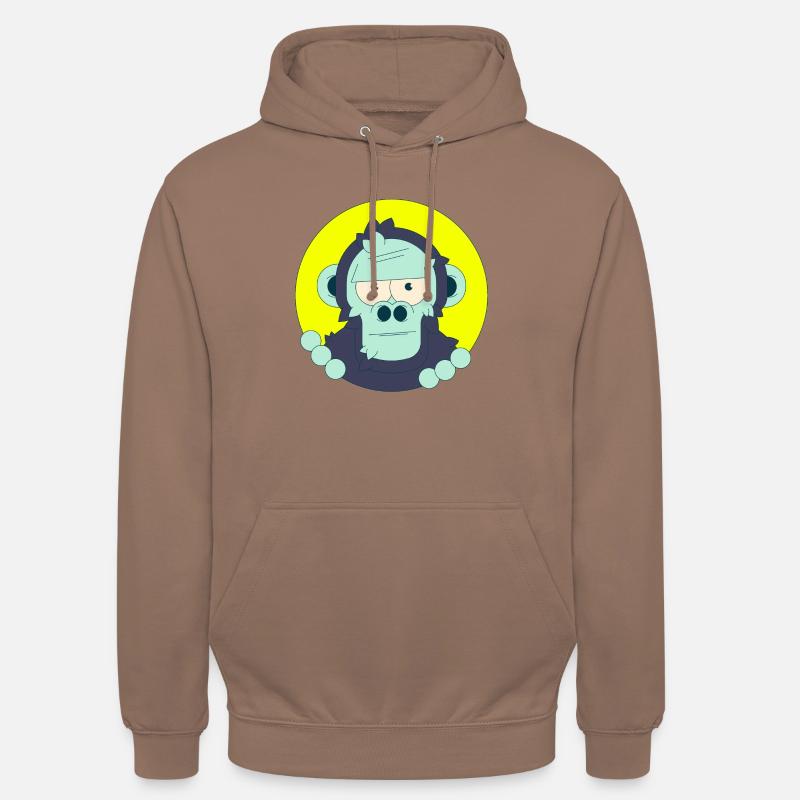 Crumpy Monkey - Sweat-shirt à capuche unisexe - moka
