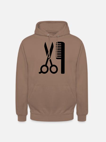 Coiffeur - Sweat-shirt à capuche unisexe - moka