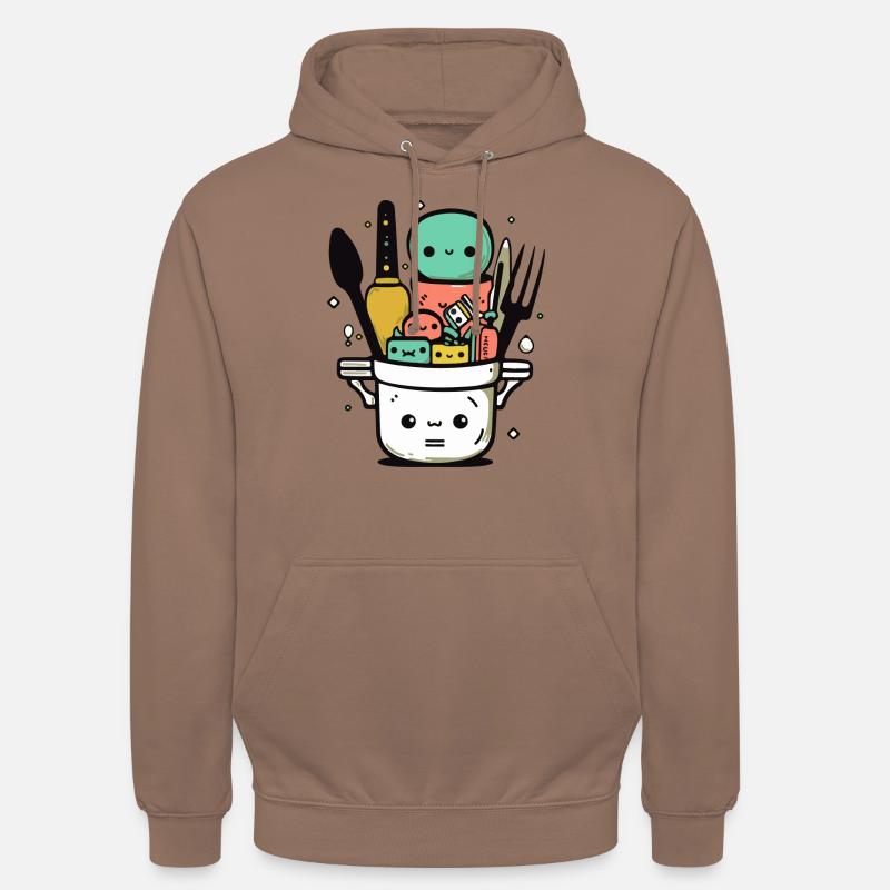Kawaii cookware - Unisex Hoodie - mocha