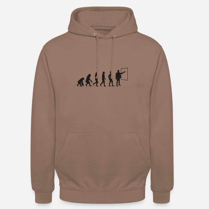 école evolution cadeau professeur professeur - Sweat-shirt à capuche unisexe - moka