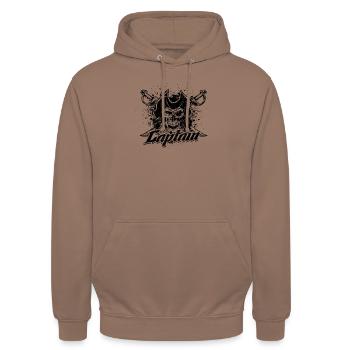 Captain - Süßes oder Saures Halloween - Unisex Hoodie - Mokka - Vorne - Alina (178cm) & Michal (187cm)