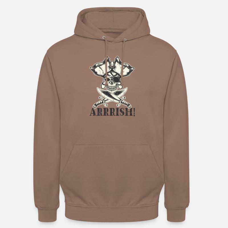 Arrrish - pirate - Sweat-shirt à capuche unisexe - moka