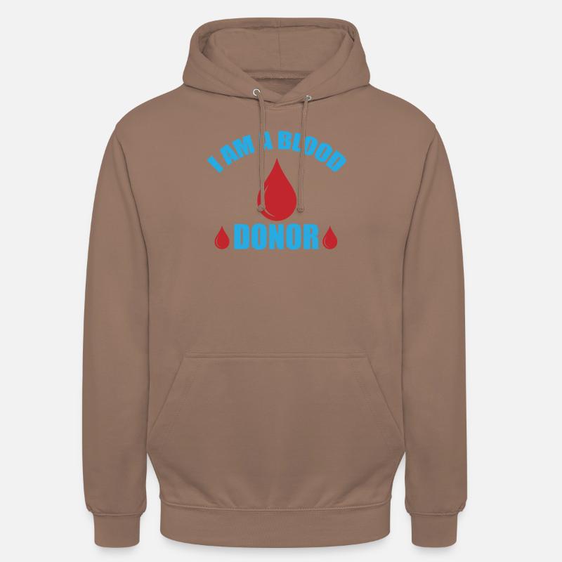 Blodgivning Blodgivning Blodgivare - Luvtröja unisex - mocka
