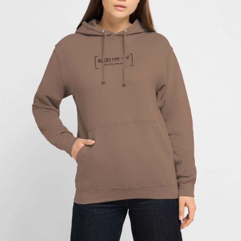 Sudo rm - Rf don't try this at - database Unisex Hoodie