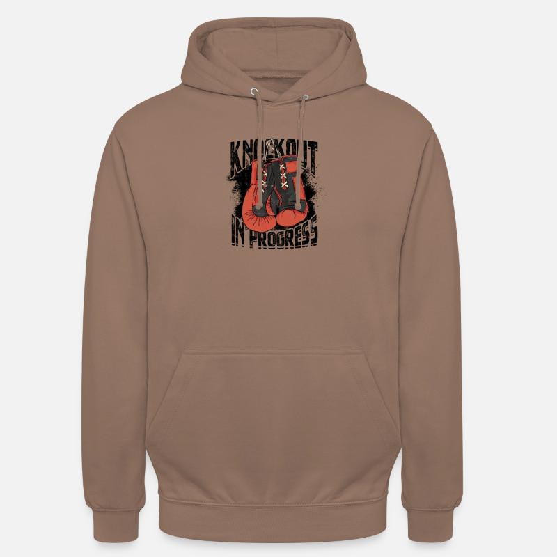 Knockout in progress - Boxen - Unisex Hoodie - Mokka