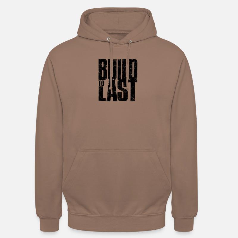 Construire pour durer - Construction - Sweat-shirt à capuche unisexe - moka