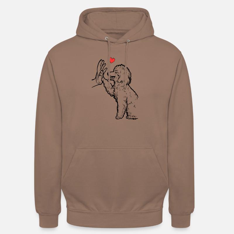 Poodle Doux caniche Amour caniche - Sweat-shirt à capuche unisexe - moka