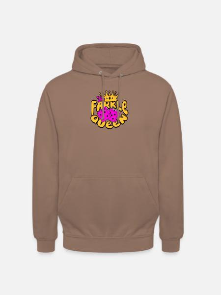 Die Farkle Queen - Spiele - Unisex Hoodie - Mokka