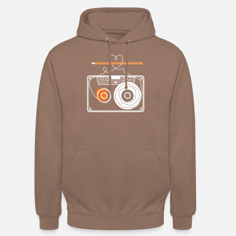 Cassette avec crayon - Sweat-shirt à capuche unisexe - moka