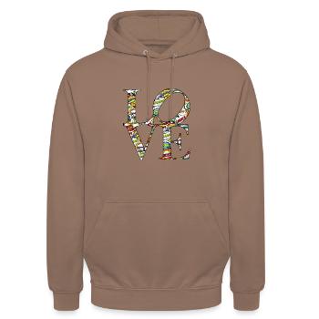 Franken Liebe - Unisex Hoodie - Mokka - Vorne - Alina (178cm) & Michal (187cm)