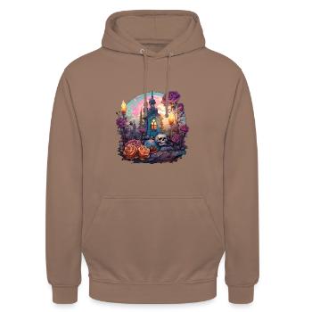 Halloween - Unisex Hoodie - mocha - Front - Alina (178cm) & Michal (187cm)