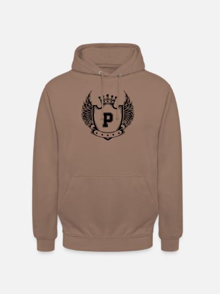 Armoiries P - Sweat-shirt à capuche unisexe - moka