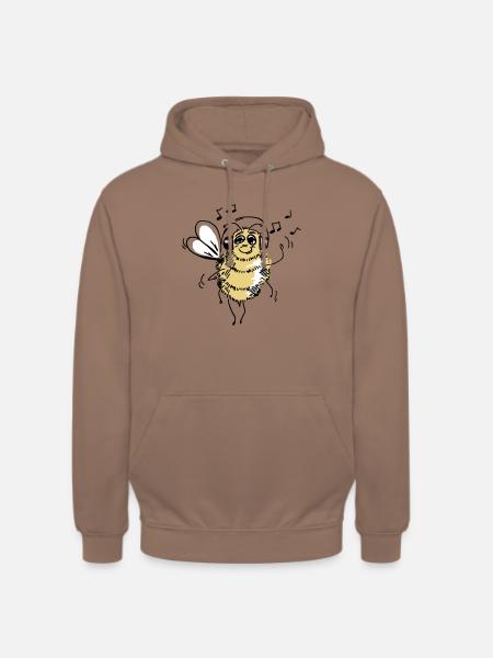 Musical bee is dancing - Unisex Hoodie - mocha