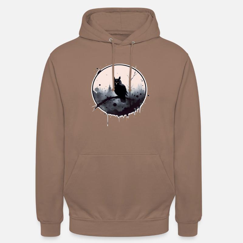 Nocny marek - Bluza z kapturem typu unisex - mokka