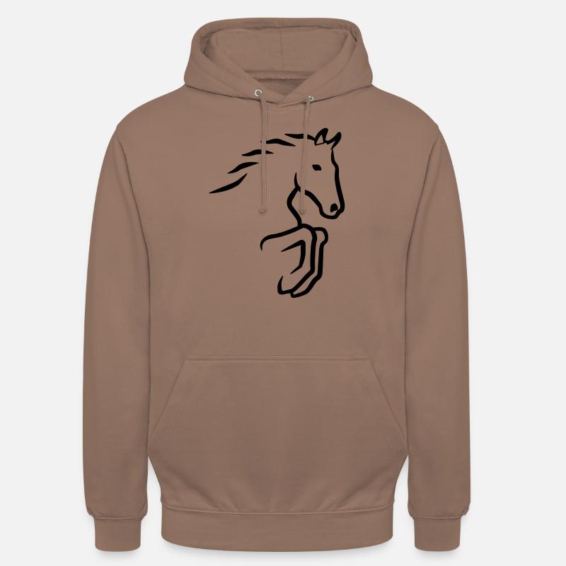 Cheval - Sweat-shirt à capuche unisexe - moka