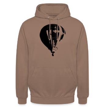 Ballon - Unisex Hoodie - Mokka - Vorne - Alina (178cm) & Michal (187cm)