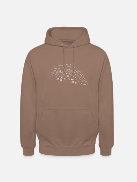 Crimp2 ohne Schrift weiss - Unisex Hoodie - Mokka