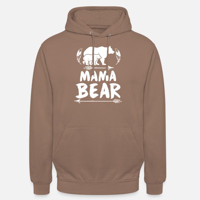 Mama Bear - Mama Bear - Sweat-shirt à capuche unisexe - moka