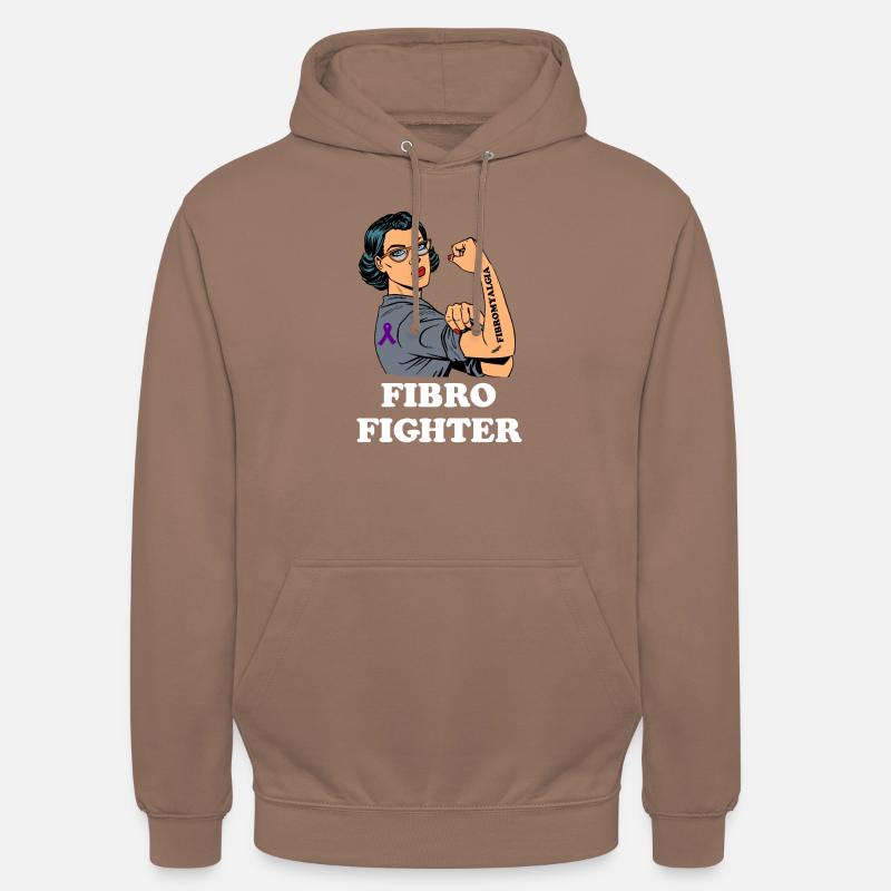 Fibromyalgie Rhumatismes - Sweat-shirt à capuche unisexe - moka