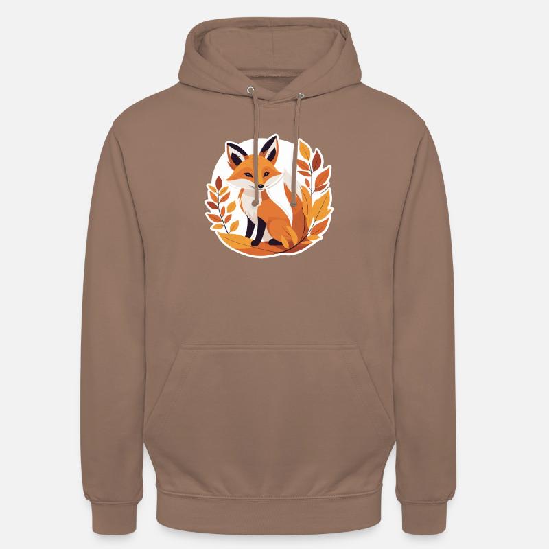 Renard en automne #6 - Sweat-shirt à capuche unisexe - moka