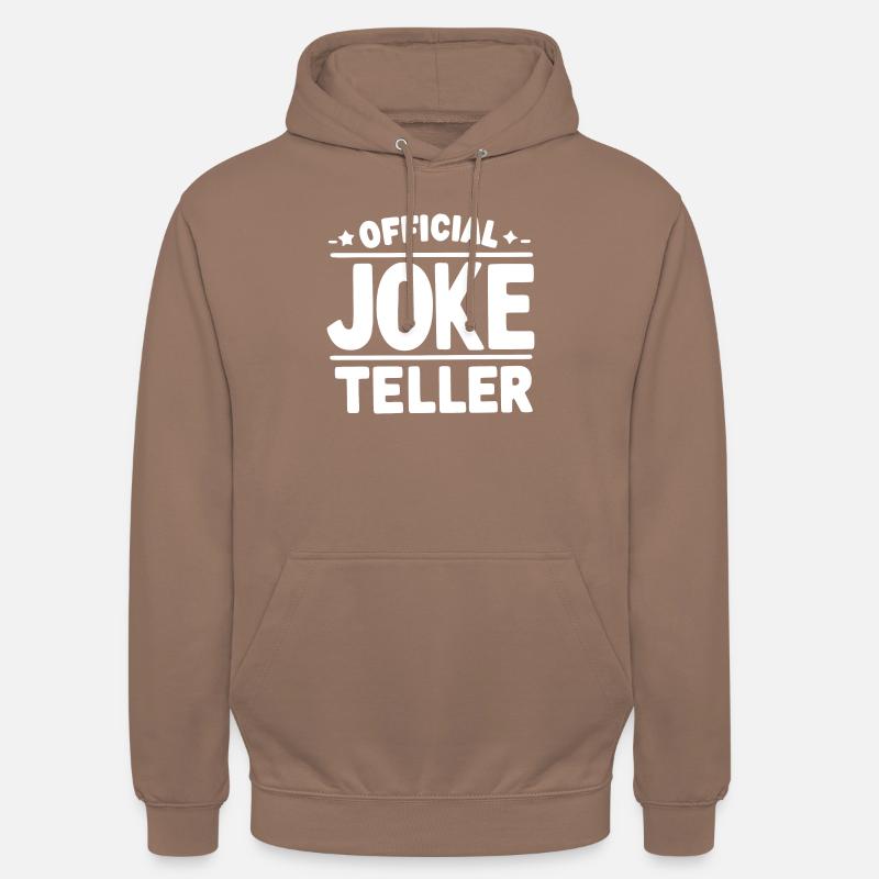 Narration officielle de blagues - Sweat-shirt à capuche unisexe - moka
