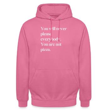 Vous ne plairez jamais à tout le monde - Sweat-shirt à capuche unisexe - rose - Devant - Alina (178cm) & Michal (187cm)