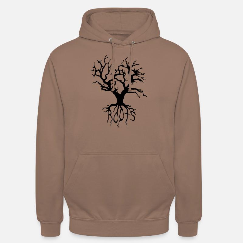 tree_vec_1 fr - Sweat-shirt à capuche unisexe - moka