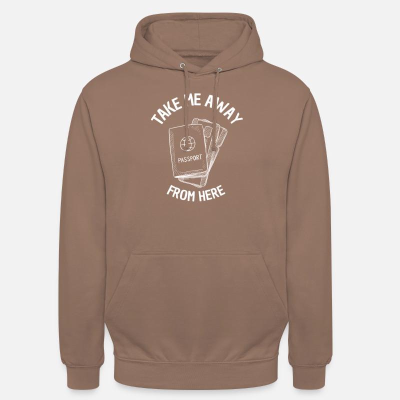 Conception de passeport - Sweat-shirt à capuche unisexe - moka