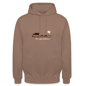 Igel-Follower - Unisex Hoodie - Mokka - Vorne - Alina (178cm) & Michal (187cm)