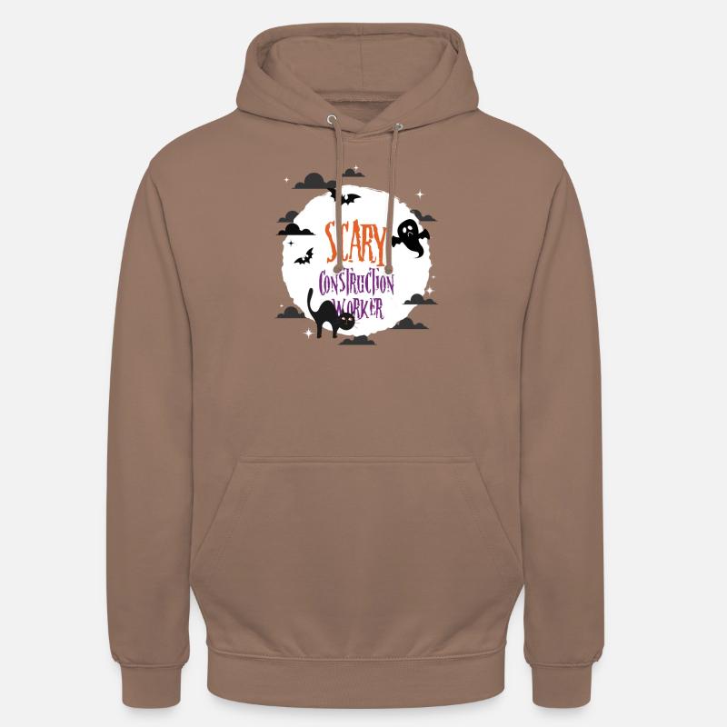 Travailleur de la construction effrayant - Sweat-shirt à capuche unisexe - moka