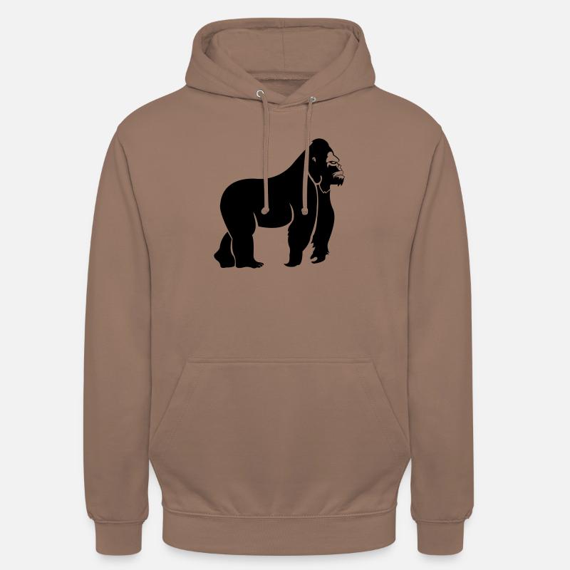 gorilla_001 - Sweat-shirt à capuche unisexe - moka