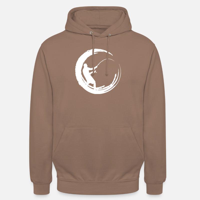 Fischer Pêcheur Pêche Hameçon - Sweat-shirt à capuche unisexe - moka