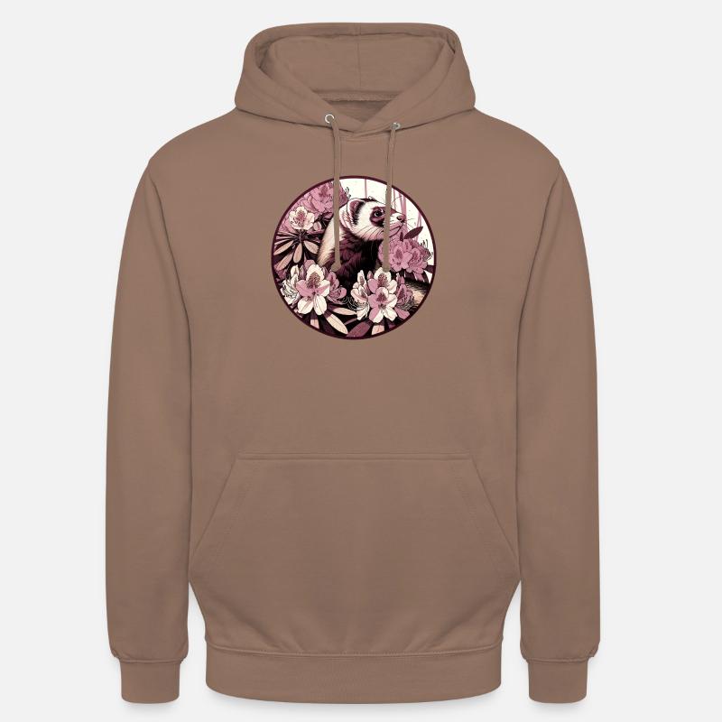 furet rhododendron - Sweat-shirt à capuche unisexe - moka
