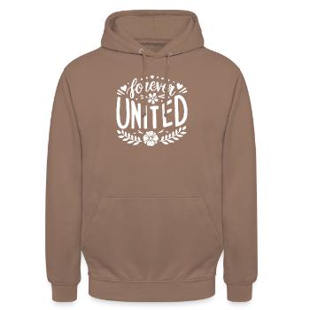 Für immer vereint - Unisex Hoodie - Mokka - Vorne - Alina (178cm) & Michal (187cm)