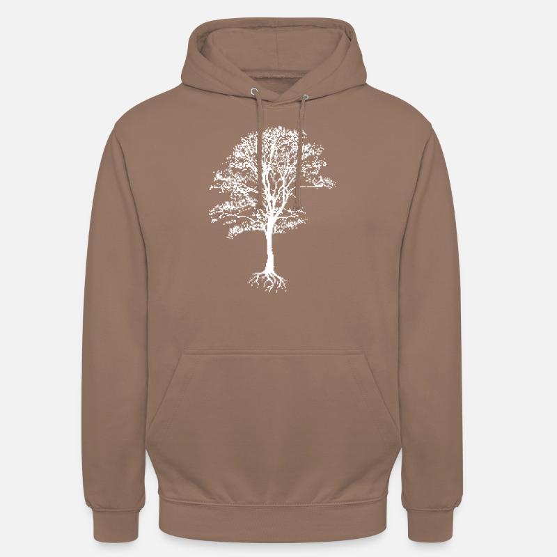 pixel tree - gaming and nature - Unisex Hoodie - Mokka