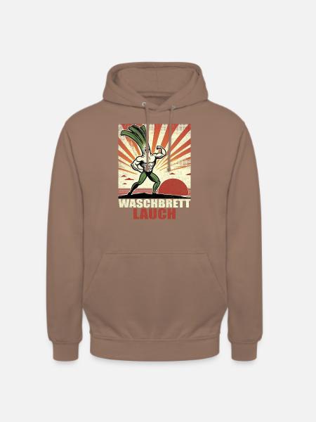 Leeks, washboard, washboard abs - Unisex Hoodie - mocha
