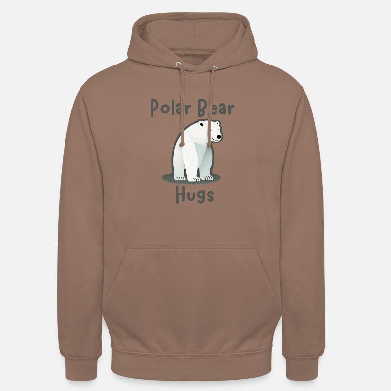 Polar Bear Hugs - Eisbär - Unisex Hoodie - mocha