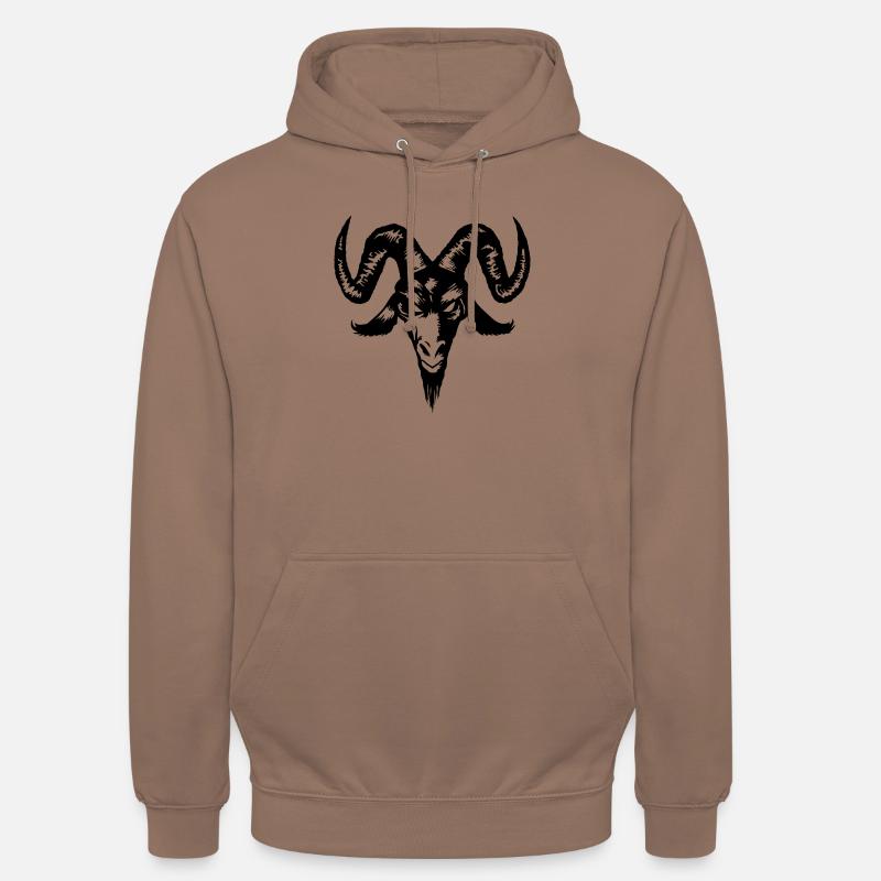 Ziegenkopf - Sweat-shirt à capuche unisexe - moka