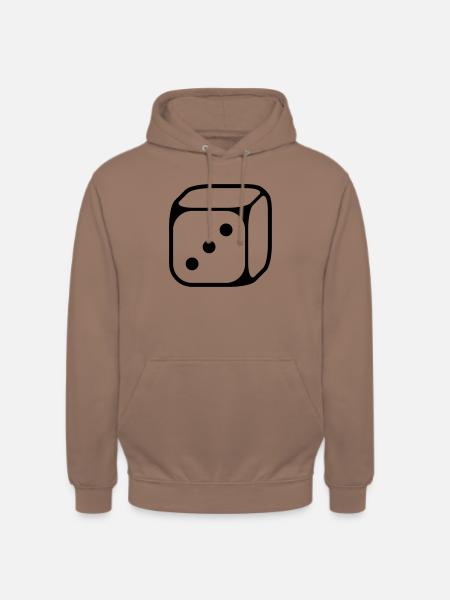 Cubes of 3 (three / 1C) - Unisex Hoodie - mocha