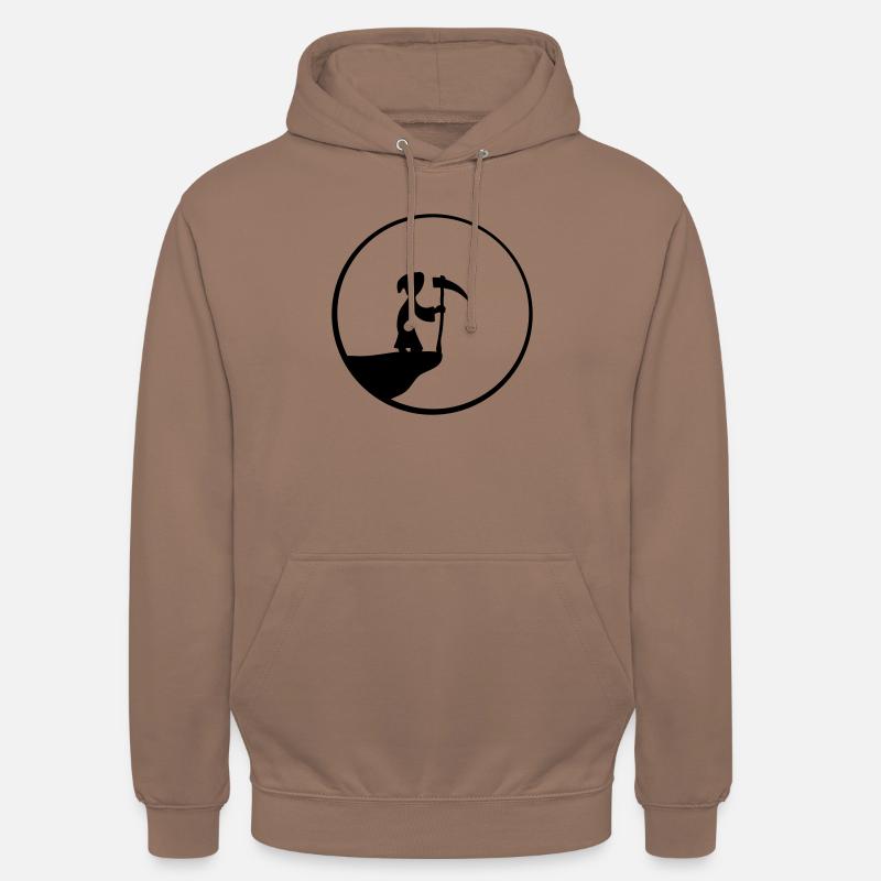 Fullmåne natten Cliff död lie sol - Luvtröja unisex - mocka