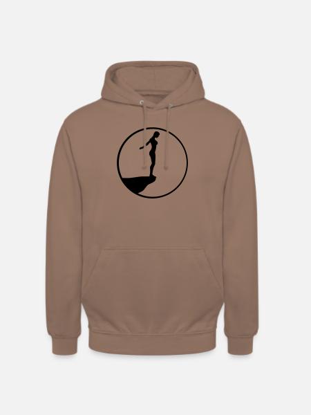 Cliff Diver Logo Design - Unisex Hoodie - mocha