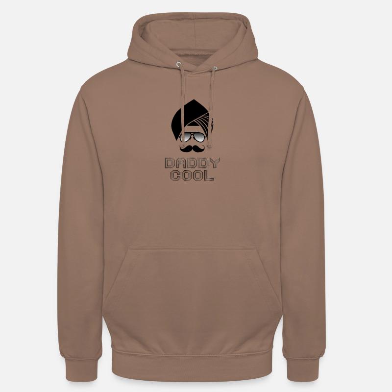 Papa cool en noir - Sweat-shirt à capuche unisexe - moka