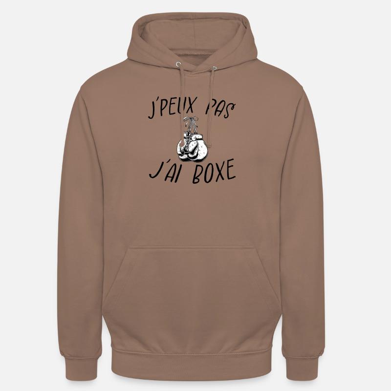 j'peux pas j'ai boxe - Sweat-shirt à capuche unisexe - moka