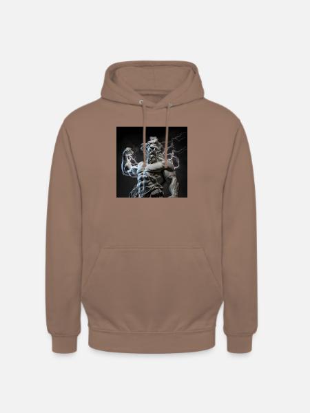 Greek Zeus Sculpture Modern - Unisex Hoodie - mocha