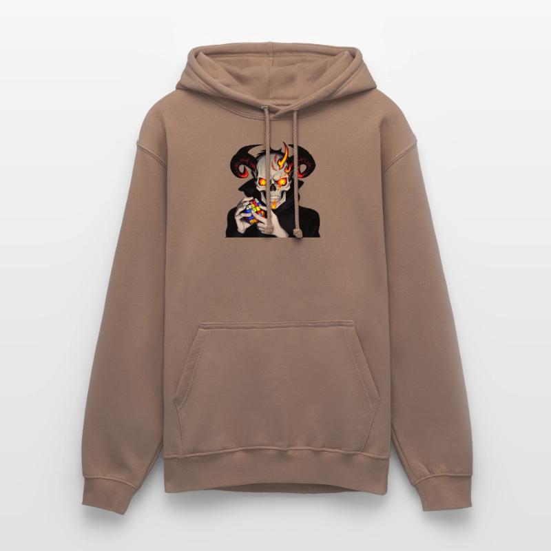 Horned skull | Solving his cursed puzzle cube Unisex Hoodie