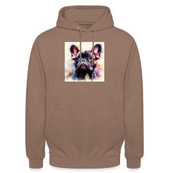 Bully Love - Unisex Hoodie - mocha - Front - Alina (178cm) & Michal (187cm)
