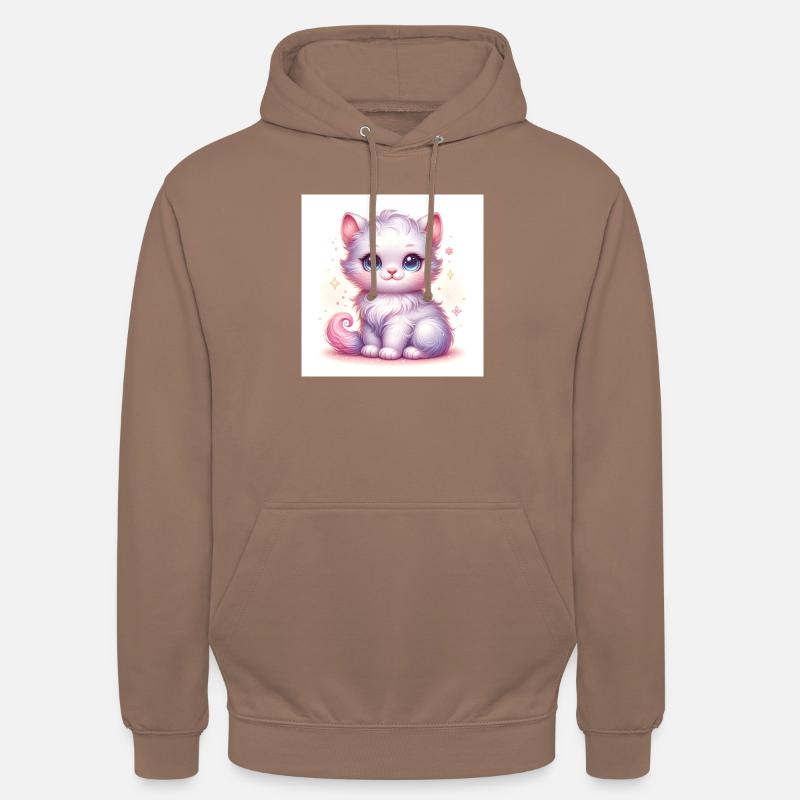 Chaton Doux 1 - Sweat-shirt à capuche unisexe - moka